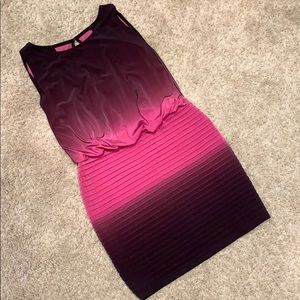 Ombré Purple/Pink Open Back Dress